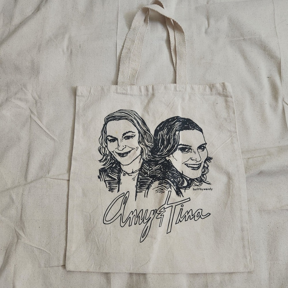 Built By Wendy Amy Poehler Tina Fey Canvas Tote Bag Indie Collector Comedy Rare